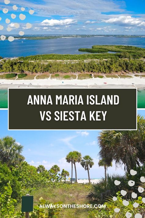 Anna Maria Island Vs Siesta Key Florida Santa Maria Island Florida, Anna Maria Florida, Siesta Key Village, Florida Trips, Treasure Island Florida, Florida Vacation Spots, Siesta Key Florida, Anna Maria Island Florida, Siesta Key Beach