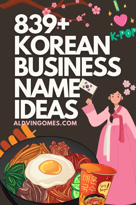 Korean Business Names, Korean Business Name Ideas, Names for Korean Business Korean Business Ideas, Korean Food Name List, Cafe Names Aesthetic, Korean Restaurant Name Ideas, Korean Cafe Name Ideas, Chinese Restaurant Names Ideas, Nama Usaha Aesthetic, Food Store Name Ideas, Aesthetic Cafe Name Ideas