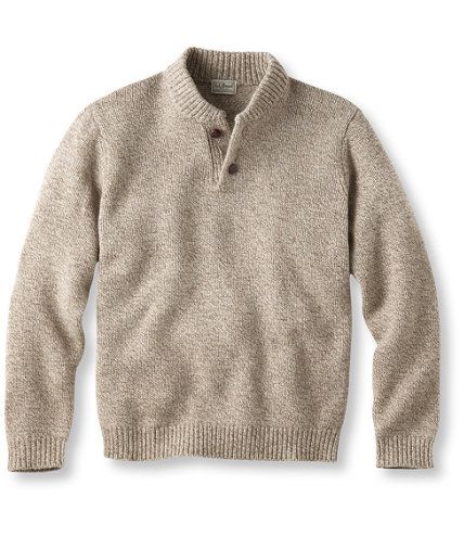 Bean's Classic Raggwool Henley Sweate | L.L.Bean - $55 in any color Mens Fashion Sweaters, Henley Sweater, Mens Henley, Ll Bean, L L Bean, Wool Sweater, Wool Sweaters, Cashmere Sweaters, Clothes For Sale