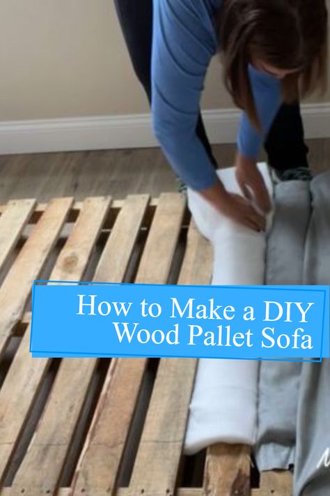 I used two wood pallets and created a tufted channel bench for a condo renovation. Some parts were great, and others could use improvement. Here's what I did, and how you could make it better. #diy Pallet Couch Diy Indoor Living Room, Diy Pallet Sofa Outdoor, Diy Floor Cushion Couch, How To Make A Couch, Pallet Couch Diy Indoor, Diy Sofa Couch, Wood Pallet Sofa, Wood Pallet Bench, Pallet Futon