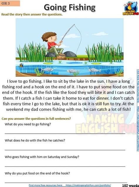 Grade 3 Worksheets, Grade 3 Reading, Reading Comprehension Grade 1, Fun Worksheet, 2nd Grade Reading Comprehension, Writing Comprehension, Picture Comprehension, Materi Bahasa Inggris, Reading Comprehension For Kids