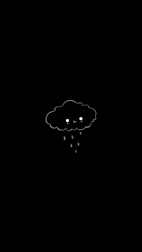 C.r.y.i.n.g c.loud Cloud Rain, Ios 7 Wallpaper, 심플한 그림, Kawaii Tattoo, Cute Black Wallpaper, Black Phone Wallpaper, Black Wallpaper Iphone, Dark Wallpaper Iphone, Wallpapers Iphone