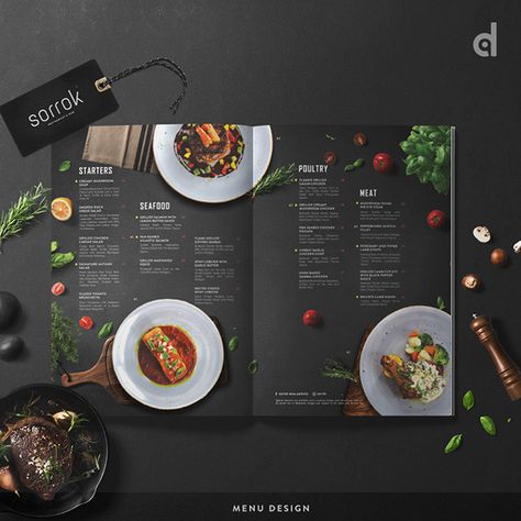 Menu Engineering, Restaurant Menu Card, Fine Dining Menu, Drink Menu Design, Hotel Menu, Cafe Menu Design, Menu Card Design, Seafood Menu, Menu Layout