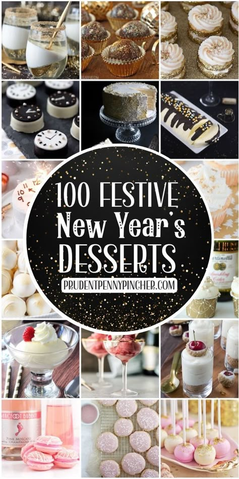 Fun and easy New Year’s Eve desserts, including fancy champagne treats and simple options for kids, perfect for parties and serving a crowd with festive flair. Alternative Desserts For Birthday, Simple Party Desserts Ideas, Best Desserts For Parties, New Year’s Eve Baking Ideas, Nye Party Desserts Easy, New Year’s Eve Dessert Party, New Year Deserts Ideas, Ew Years Eve Desserts, Nye Treats For Kids