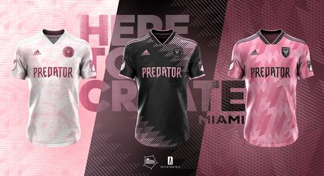 Inter Miami CF | Concept x Football Nerds on Behance Handball, Inter Miami Jersey, Barcelona Third Kit, Miami Jersey, Milan Football, Inter Miami Cf, Sport Shirt Design, Desain Buklet, Sports Jersey Design