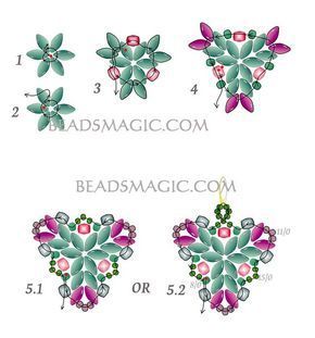 Free pattern for beaded earrings Muar U need: seed beads 8/0 seed beads 11/0 seed beads 15/0, Faceted beads 4 mm, super duo beads Super Duo Beads Patterns Free, Seed Bead Bracelets Diy, Seed Bead Bracelets Tutorials, Seed Bead Bracelet Patterns, Super Duo Beads, Twin Beads, Seed Bead Tutorials, Duo Beads, Beaded Earrings Tutorials