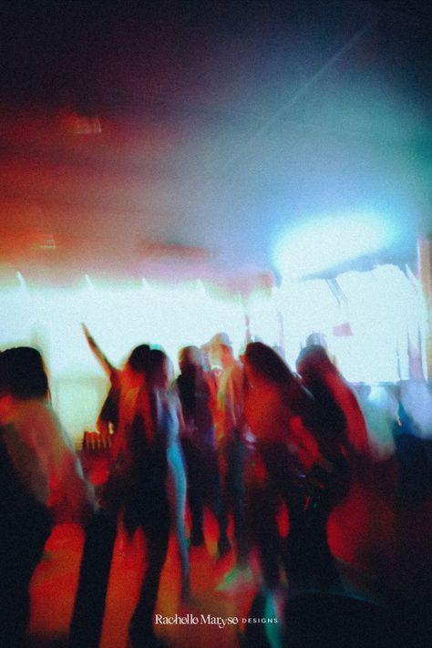 Photograph of girls dancing on the dance floor at a nightclub. Blurry and grainy aesthetic. Red and Blue neon lights in the background. Dancing At Club Aesthetic, Club Photography Nightclub, Neon Nightclub Aesthetic, Dancing At Night Aesthetic, Nightclub Aesthetic Dancing, Dancing Party Aesthetic, Dancing At A Party Aesthetic, Club Lights Aesthetic, Dancefloor Aesthetic