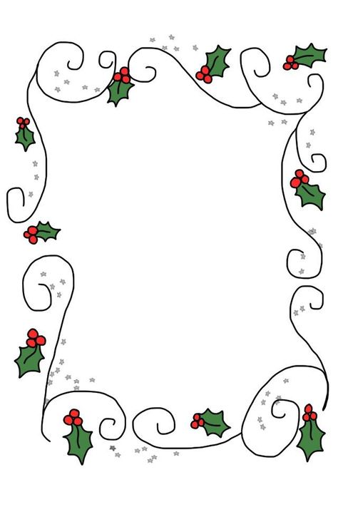 Cre8tive Hands: The Holly, poem and border Modele Zentangle, Christmas Stationary, Christmas Frame, Christmas Border, Christmas Doodles, Envelope Art, Holly Leaves, Christmas Frames, Christmas Drawing