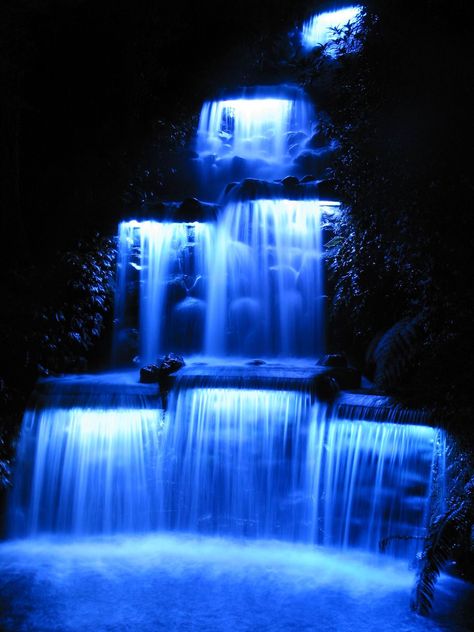 #fanfiction # Fan-Fiction # amreading # books # wattpad Image Nature, Beautiful Waterfalls, Feeling Blue, Love Blue, Landscape Lighting, Blue Aesthetic, Blue Hues, Water Features, In The Dark