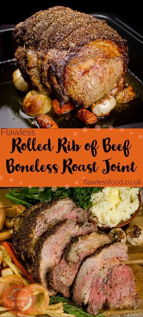 Looking for how to cook the best Roast Beef using a Boneless Rolled Rib of Beef Joint. We give you a step by step guide of how to marinade and cooking times to oven-roast your peppered boneless prime fore rib beef perfectly, whether you like it rare, medium or well done? Perfect tender beef every time, a great and easy to carve Christmas dinner alternative. Rolled Beef, The Best Roast Beef, Rolled Roast Beef, Rib Of Beef, Boneless Beef Ribs, Beef Rib Roast, The Best Roast, Rolled Roast, Best Roast Beef