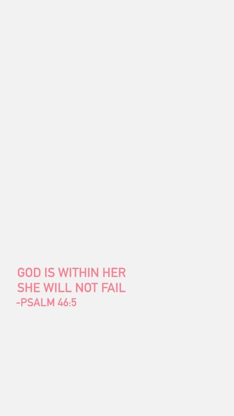 God is with her she will not fail. 🎀🪩🌸✝️ Gos Is Within Her She Will Not Fail Wallpaper, Cute Bible Verse Backgrounds, Motivational Bible Wallpaper, Prayer Board Bible Verses, Bible Verse For Vision Board, 2024 Vision Board Bible Verses, God Quote Wallpapers, Bible Verse For Widget, Bible Verse For Girls Inspirational