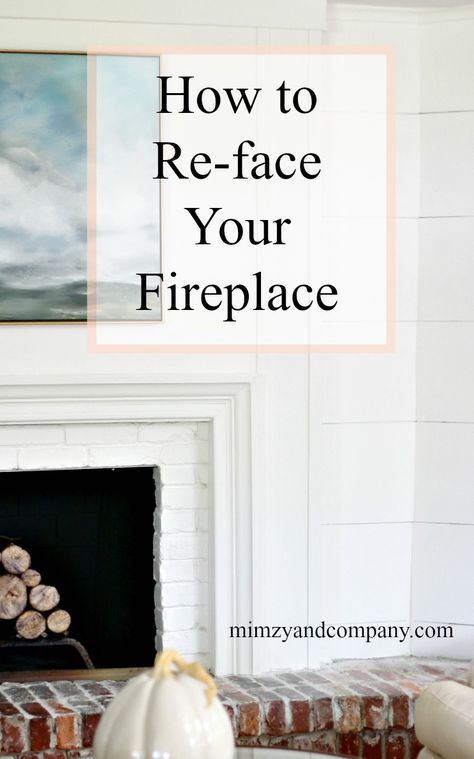 Reface Brick Fireplace, Fireplace Refacing, Fireplace Facelift, Reface Fireplace, Mid Century Modern Fireplace, Mid Century Fireplace, House Flips, Fireplace Video, Fireplace Inspiration