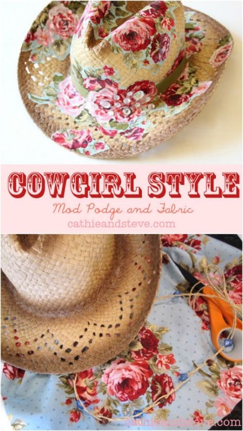 Diy Hats For Women How To Make, Crochet Hat Band, How To Decorate Cowboy Hats, Decorate Cowgirl Hat, Diy Cowboy Hat Bands, Decorated Cowboy Hats Diy, Diy Cowboy Hat Decoration, Cowboy Hat Decorating, Diy Hats For Women