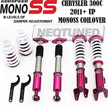 Godspeed (MSS0136) MonoSS Coilovers For CHRYSLER 300C 2011+UP RWD, Fully Adjustable coilover suspension set kit damper Monotube shock design 2010 Dodge Challenger, Coilover Suspension, Chrysler 300c, Chrysler 300, Dodge Challenger, Dodge, Quick Saves, Design