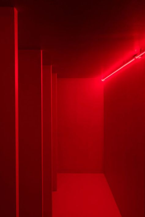 All Red Room, Red Light Aesthetic Room, Red Neon Lights Aesthetic, Red Light Room, Red Light Aesthetic, Red Neon Aesthetic, Red Installation, Red Neon Lights, Neon Rouge