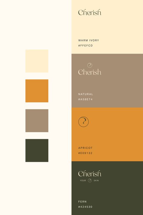 Landscape Design Color Palette, Safety Color Palette, Creativity Color Palette, Color Palette For Skincare Brand, Natural Branding Design Color Palettes, Skincare Colour Palette, Professional Color Scheme, Wellness Color Palette Inspiration, Brand Color Ideas