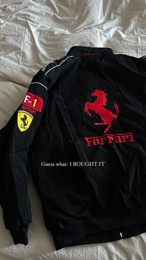 Aesthetic Ferrari
Ferrari jacket
Ferrari girl
Charles Leclerc 
Carlos Sainz Bombers Ferrari Outfit, F1 Race Jacket, Bombers Ferrari, Pink Ferrari Jacket, Ferrari F1 Jacket Outfit, Ferrari Clothes Women, Ferrari Jacket Aesthetic, Racing Jacket Aesthetic, Ferrari Jersey