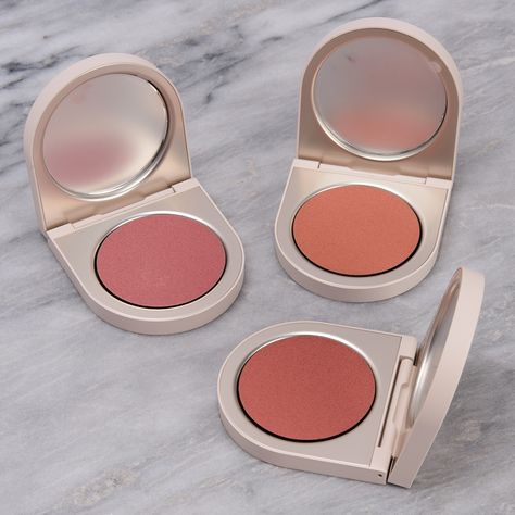 Rose Inc Solar Infusion Cream Bronzer ($36.00) debuted earlier this year in four shades, while Rose Inc Solar Radiance Cream Highlighter ($30.00 including compact, $18.00 for refill only) also launched earlier. I had been hoping to snag the refill pans of the cream highlighter but they won't be in stock until sometime in September. They also launched six new shades of cream blush; three were available when I purchased the bronzers and highlighters, so I've included them at the end of the swatche Rose Inc Highlighter, Rose Inc Blush, Highlighter Swatches, Shades Of Cream, Pinterest Shop, Rose Inc, Cosmetic Package, Cream Bronzer, Minimalist Makeup