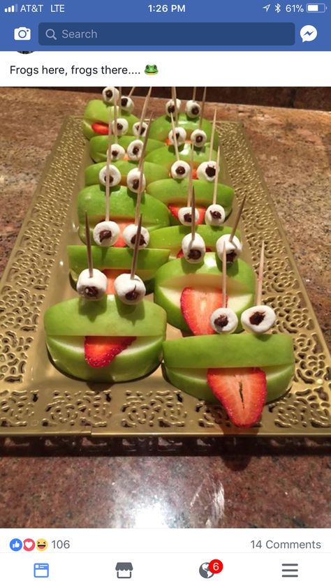 Snake Snack Ideas, Frog Themed Food, Frog Party Food, Frog Baking, Frog Dessert, January Planner, Birthday Frog, Frog Food, Kids Food Crafts