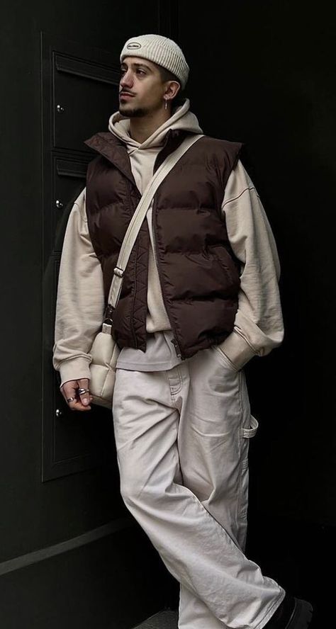 [Ad] 51 Winter Outfits Men Streetwear Aesthetic Ideas You Have To Try 2023 #winteroutfitsmenstreetwearaesthetic Men Streetwear Aesthetic, Layering Outfits Men, Winter Outfits Men Streetwear, Mens Street Style Winter, Vest Outfits Men, Outfits Men Streetwear, Street Fashion Men Streetwear, Men Stylish Dress, Mens Casual Dress Outfits