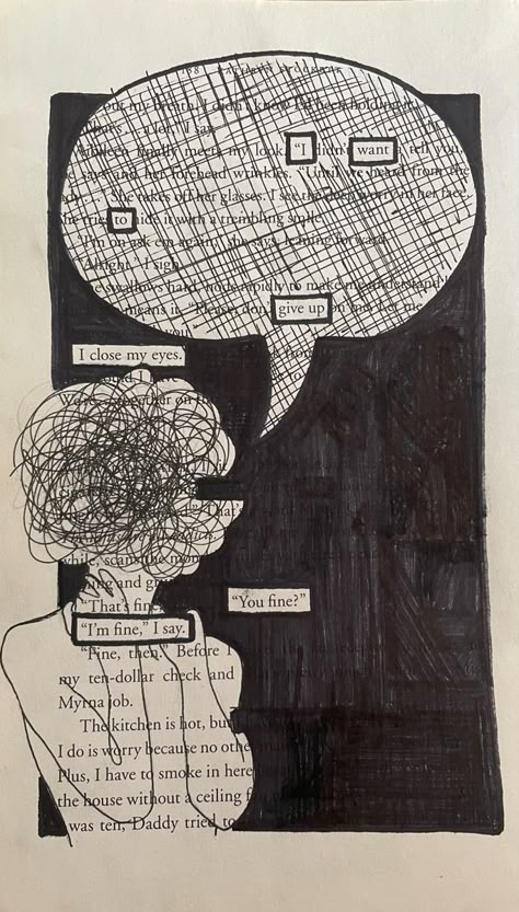 Black Out Poetry Art Inspiration, Black Out Poetry Art Ideas, Black Out Poems Art, Found Poetry Art, Pages For Blackout Poetry, Black Out Poetry Ideas, Literature Drawing Ideas, Blackout Poetry Ideas, Blackout Poems Art