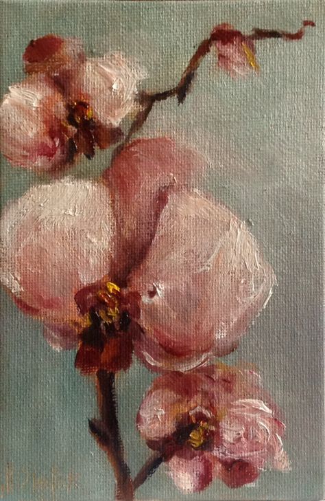 Orchid Painting Oil, Orchid Canvas Painting, Oil Painting Floral, Orchid Art Painting, Orchid Painting Acrylic, Painting Of Orchids, Orchid Flower Painting, Painting Orchids, Pink Flowers Painting