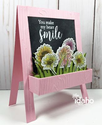 Chalkboard Cards, Flowers Cards, Fancy Fold Card Tutorials, Fun Folds, Card Layouts, Creating Cards, Team Board, Shaped Cards, Easel Cards