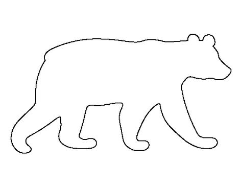 Black bear pattern. Use the printable outline for crafts, creating stencils, scrapbooking, and more. Free PDF template to download and print at http://patternuniverse.com/download/black-bear-pattern/ Black Bear Patterns Free, Black Bear Silhouette Printable, Black Bear Template Free Printable, Printable Bear Template, Black Bear Craft, Black Bear Outline, Bear Template Free Printable, Animal Templates Printable Free, Bear Silhouette Printable