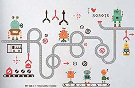 Robots, Mechanical Robot Room, Road Kids, Window Poster, Diy Wall Stickers, Kids Room Murals, Children Room Boy, Wall Decals For Bedroom, Stick Art, Removable Wall Stickers