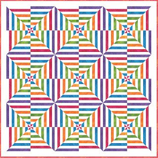 Quilt Inspiration: Free pattern day! Optical illusion quilts Color Optical Illusions, Illusion Quilts, Optical Illusion Quilts, Asian Quilts, Tiled Quilt, Stained Glass Quilt, Ribbon Quilt, Quilt Shops, Blackwork Patterns