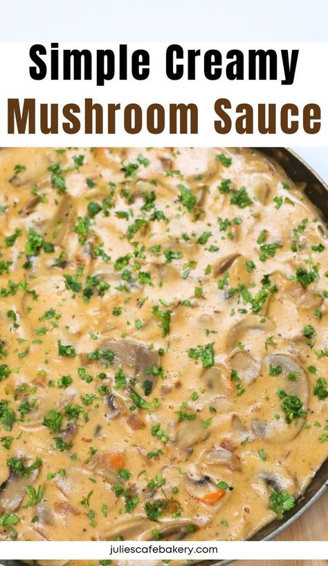 Simple Creamy Mushroom Sauce Recipe Mushroom Sauce For Pork, Mushroom Gravy Recipe Easy, Easy Mushroom Gravy, Creamy Mushroom Sauce Recipe, Easy Gravy Recipe, Mustard Cream Sauce, Mushroom Gravy Recipe, Mushroom Sauce Recipe, Pork Sauce