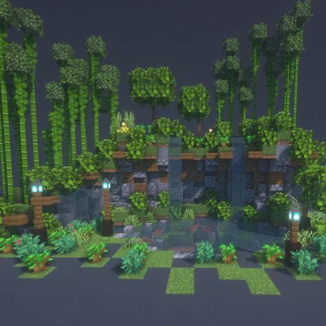 MinecraftDesigns on Instagram: “Koi pond 🍀🌿 ========================= Shaders: BSL shaders Texture: Better Leaves ========================= #minecraft #minecraftideas…” Minecraft Aquarium Ideas, Minecraft Terraforming, Minecraft Aquarium, Mc Houses, Garden Minecraft, Koi Garden, Mc House, Minecraft Town, Cottage Minecraft