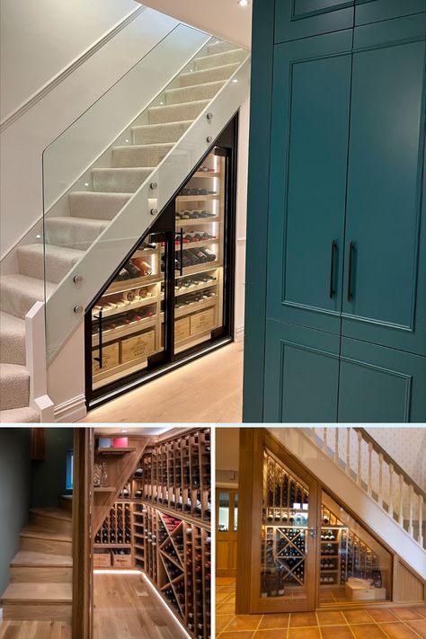 From wine walls to wine cellars, all located under the stairs, bring wine storage into the home with Sorrells Custom Wine Rooms Under Stairs Wine Storage, Stairs Wine Storage, Under Stairs Wine, Unique Wine Cellar, Under Stairs Space, Wine Walls, Under Stairs Dog House, Under Stairs Wine Cellar, Stairs Storage Ideas