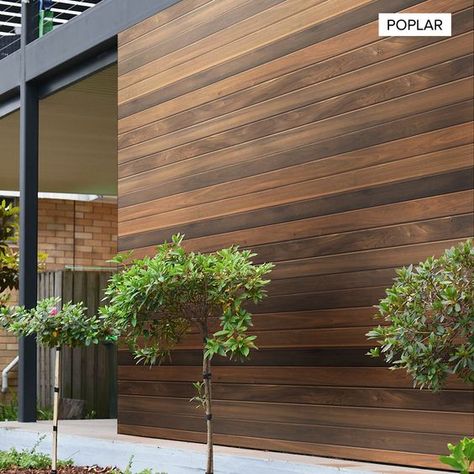 Modern Exterior Wood Cladding (15 SF) Cedar Siding Exterior, Cedar Siding Colors, Exterior Wood Cladding, Exterior Wood Trim, Exterior Siding Colors, Oak Mantel, Exterior Houses, Siding Colors, Cedar Siding