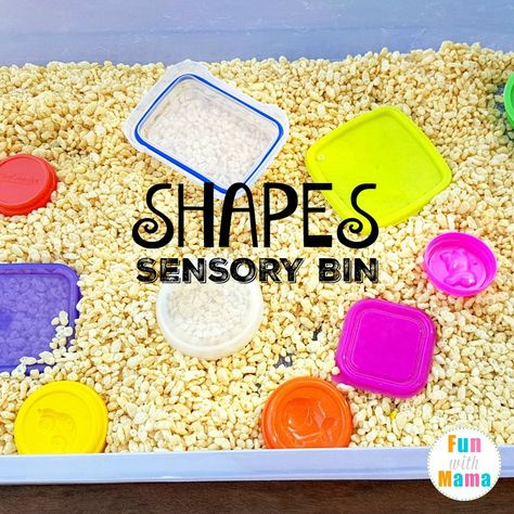 Pin5ShareTweet+15 SharesIf you’re looking for a quick and easy sensory bin to set up then this preschool shapes sensory table is perfect. It takes very little time, uses items you probably already have and is a lot of fun for the kids too! Use cheap cereal to fill up your sensory table for a classroom...Read More » Shapes Science Preschool, Texture Table Ideas Preschool, Shapes And Colors Sensory Bin, Color And Shapes Infant Activities, Classroom Sensory Table, Shapes Sensory Bin, Shape Sensory Bin, Table Top Activities For Preschoolers, Spiders Art