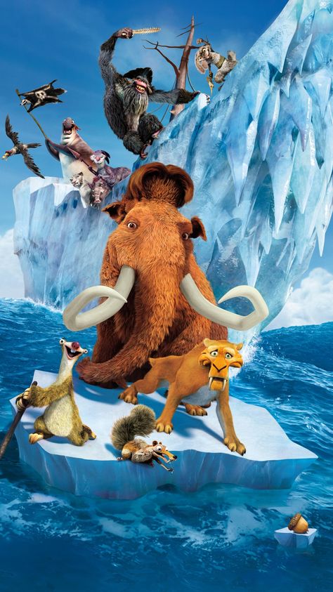 Animals, Ice Age Movie, Ice Age Continental Drift, Continental Drift, Ice Age, The Ice, Movie Poster, Phone Wallpaper