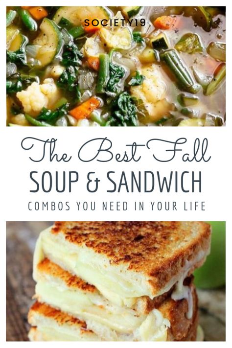 Soup Salad Combo, Sandwich And Soup Ideas, Potato Soup And Sandwich Combos, Sandwich And Soup Combo, Fall Soup And Sandwich, Soup Sandwich Combo, Sandwich For Soup, Soup And Sandwich Combos, Fall Sandwich