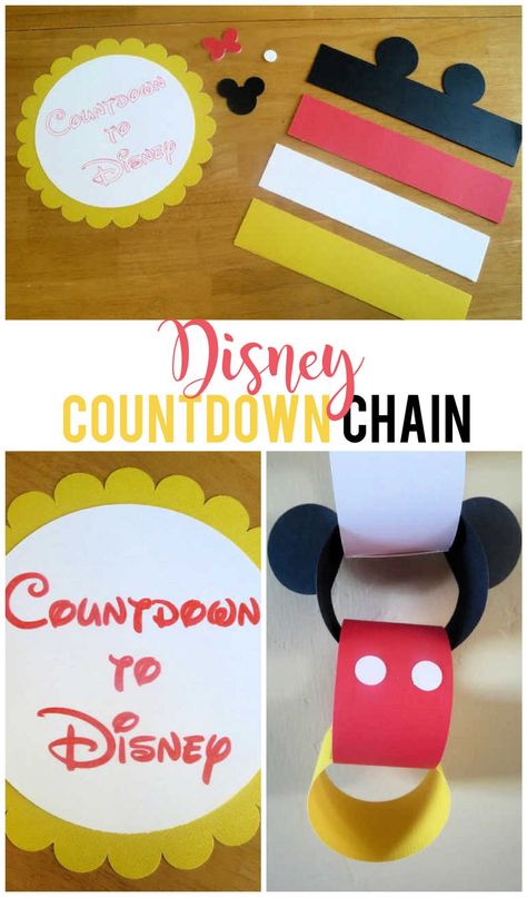 Disneyland Countdown, Countdown To Disney, Disney World Countdown, Disney Trip Reveal, Disney Vacation Countdown, Trip Countdown, Countdown Chain, Disney Cruise Fish Extender Gifts, Countdown For Kids