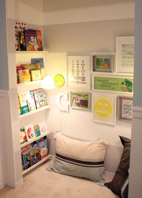 19 Incredible Reading Nooks You Will Want in Your House - Tinybeans Closet Nook, Reading Nook Closet, Reading Nook Kids, Kid Closet, Small Closet, Room Closet, Reading Corner, Cozy Nook, Boy's Bedroom