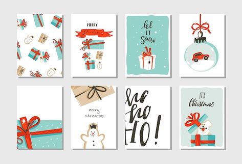 Cartoon Cards, Merry Christmas Background, Surprise Box Gift, Time Cartoon, Cute Illustrations, Cute Christmas Wallpaper, Christmas Banner, Christmas Tree Cards, Christmas Card Template