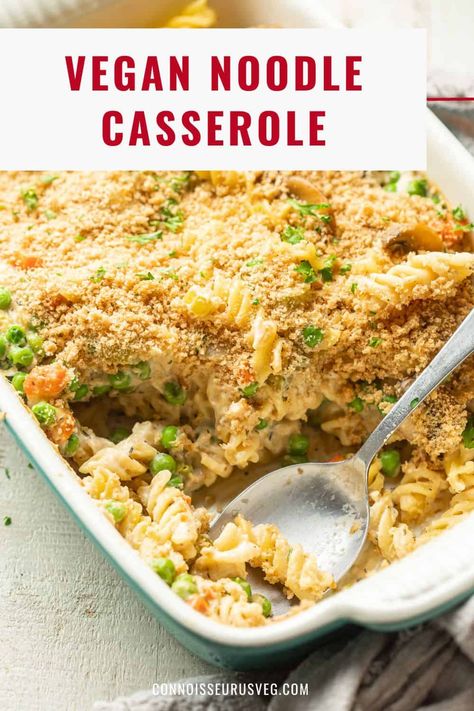 Vegan Casserole Recipes, Vegan Noodles Recipes, Vegan Pasta Bake, Vegan Casseroles, Vegan Entrees, Vegan Noodles, Vegan Casserole, Vegetarian Casserole, Vegan Entree