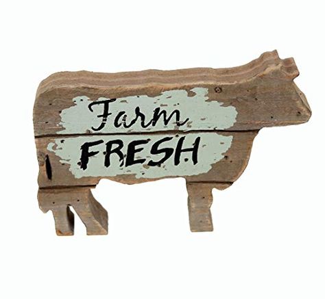 Parisloft Farm Fresh Wood Cow Shaped Sign Tabletop Decor, Carved Cow Statue Home Decor, Animal Sculpture Decorations ... Wood Cow, Rustic Style Decor, Statue Home Decor, Scroll Saw Patterns Free, Barnyard Party, Cow Decor, Farm Crafts, A&b Home, Farm Signs