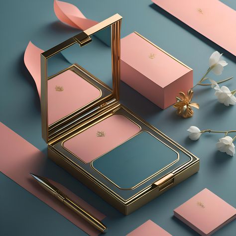 Blue and Pink Cosmetic Packaging Concept on Behance Brand Aesthetics, Packaging Concept, Product Design Graphic, Advertising Product, Pink Cosmetics, Jewelry Website, Pink Makeup, Cosmetic Packaging, Website Branding