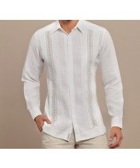 Formal wedding Guayabera for men. Guayabera Outfit, Guayabera Wedding, Father Of The Bride Outfit, Beach Formal, Beach Wedding Attire, Guayabera Shirt, Formal Design, Mexican Outfit, Look Formal