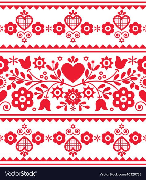 Polish Patterns Traditional, Love Concept, Sears Tower, Heart Border, Polish Folk Art, Polish Design, Xmas 2024, Old Design, Invitation Background