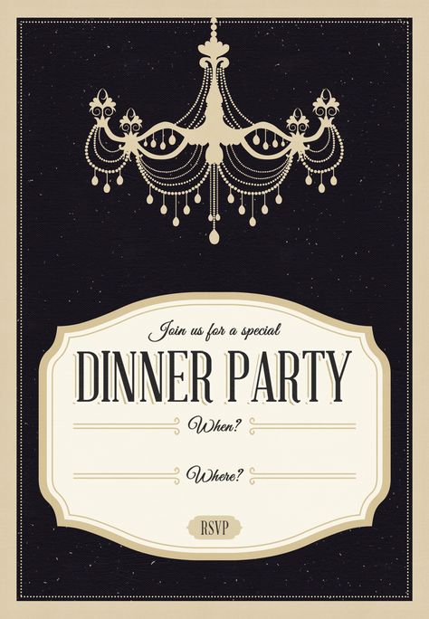 Classy Chandelier - Free Printable Dinner Party Invitation Template | Greetings Island Classy Chandelier, White Dinner Party, Birthdays Cakes, Birthday Dinner Invitation, Online Party Invitations, Invitation Examples, Dinner Invitation Template, Dinner Party Invitations, Birthday Dinner Party