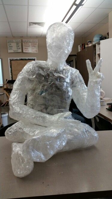 Saran wrap and tape sculptures. easy and fun! Tape Sculpture, Saran Wrap, Year 7, Hanukkah Wreath, 3d Art, Hanukkah, Sculpture, Quick Saves, Art