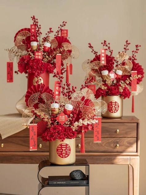 2022 Chinese New Year Decoration Blessing Barrel Decoration Living Room Simulation Flower New Home Gift New House Moving Gift _ - AliExpress Mobile Chinese New Year House Decoration, Chinese New Year Wedding, Cny Home Decoration, Chinese New Year Arrangement, Chinese New Year Bouquet, Chinese New Year Flower Decoration, Chinese New Year Table Decorations, Cny Flower Arrangement, Lunar New Year Decoration Home