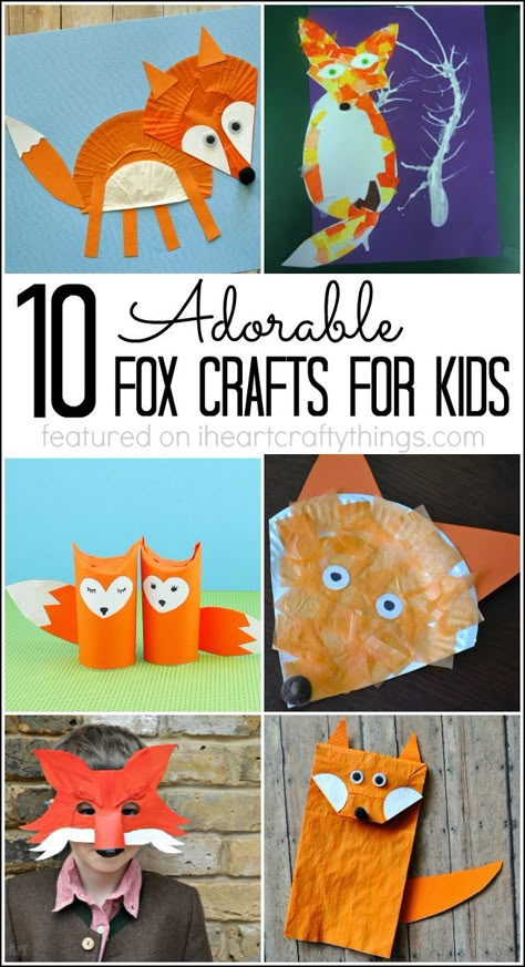 We visited a petting zoo a few months ago in Oregon and my kids and I were able to pet a baby and adult red fox. It was the first time I had seen one up close and, oh my goodness, they are beautiful! The experience furthered my love for foxes and fox crafts so … Fox Crafts For Kids, Fox Craft, Picture Crafts, Adorable Crafts, Fox Crafts, Fox Kids, Petting Zoo, Animal Crafts For Kids, Fall Crafts For Kids