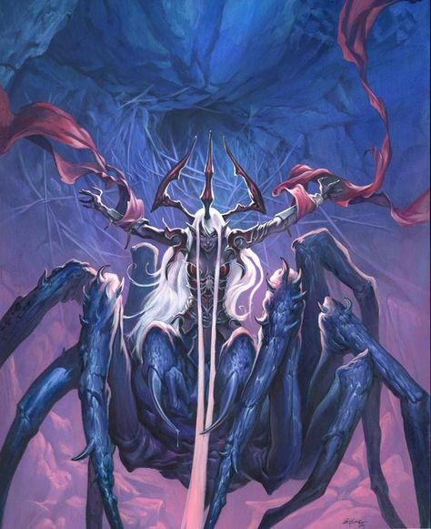 Fantasy Artwork, Spider Queen, Elves Fantasy, Spider Art, Dnd Monsters, Queen Art, Dark Elf, Arte Animal, Monster Art